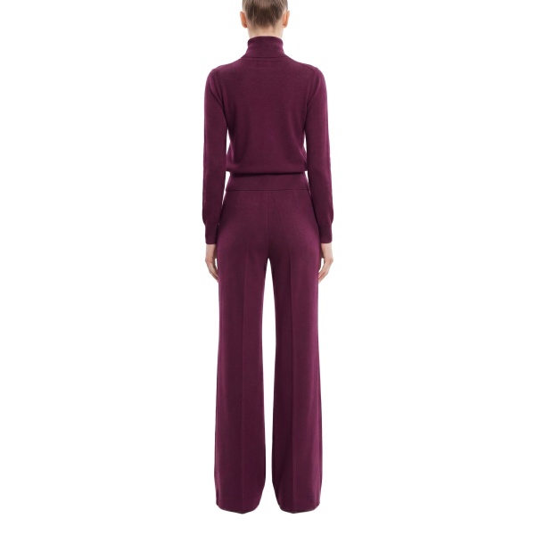 Saiid Kobeisy Wool Bow Blouse in Italian Plum, view 4