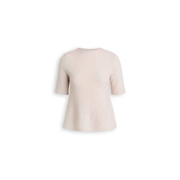 Cashmere Wool Peplum Sweater in Angel