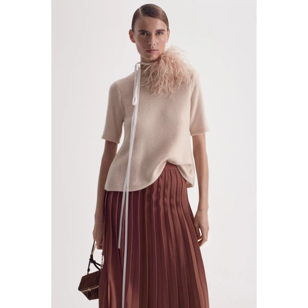 Cashmere Wool Peplum Sweater