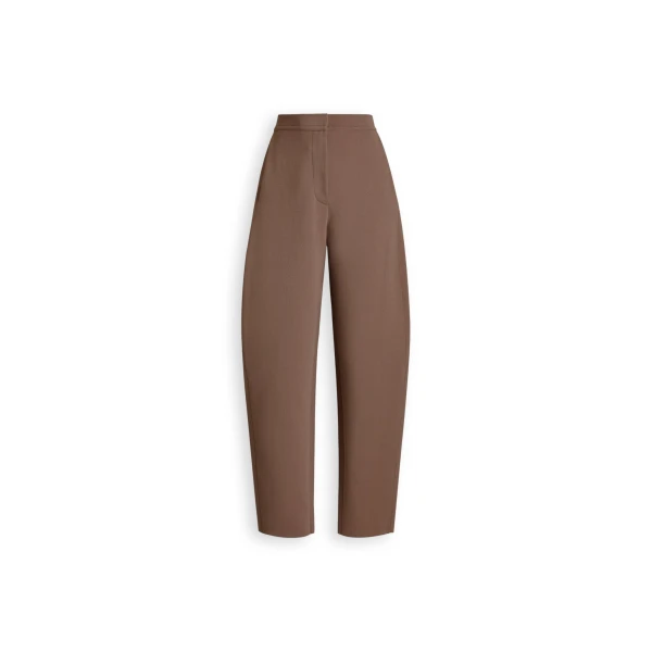 Crepe Knit Barrel Trouser