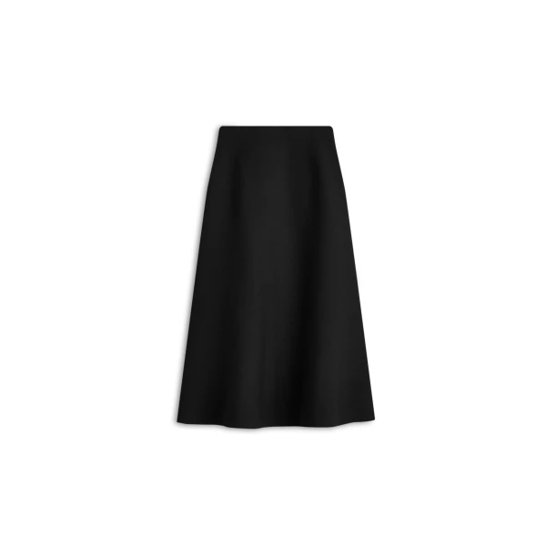 Crepe Knit Soft Hem Skirt