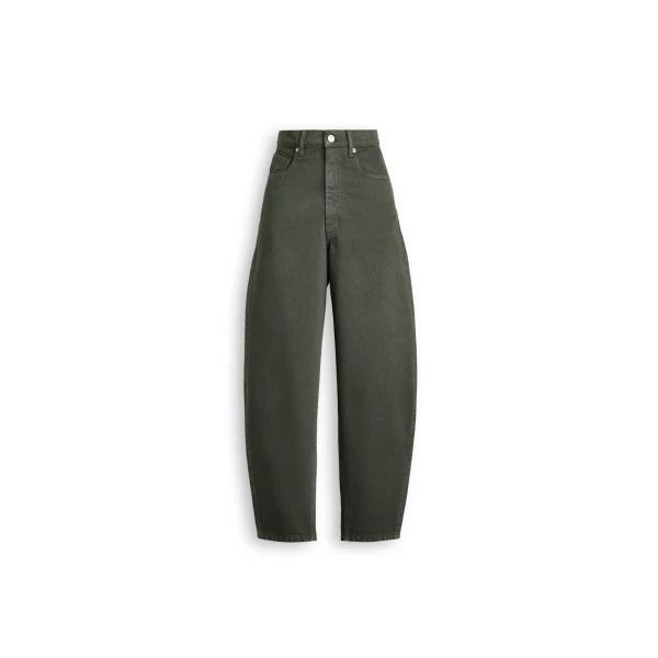 Denim Barrel Leg Jean in Jungle