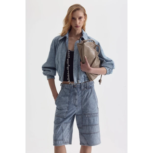 Denim Cargo Short