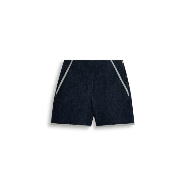 Denim Two Tone Tailored Short in Indigo
