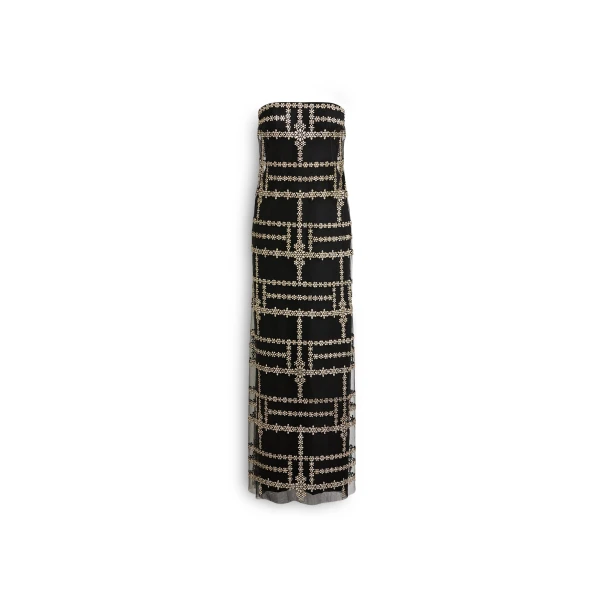 French Tinsel Gown in Black Gold