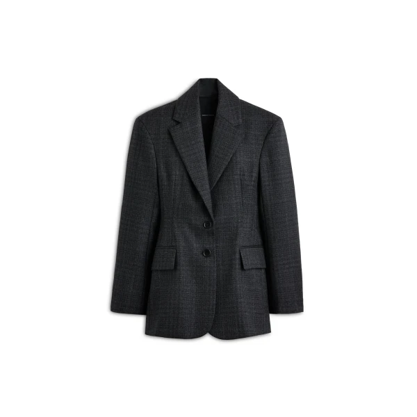 Italian Plaid Jacket in Anthracite