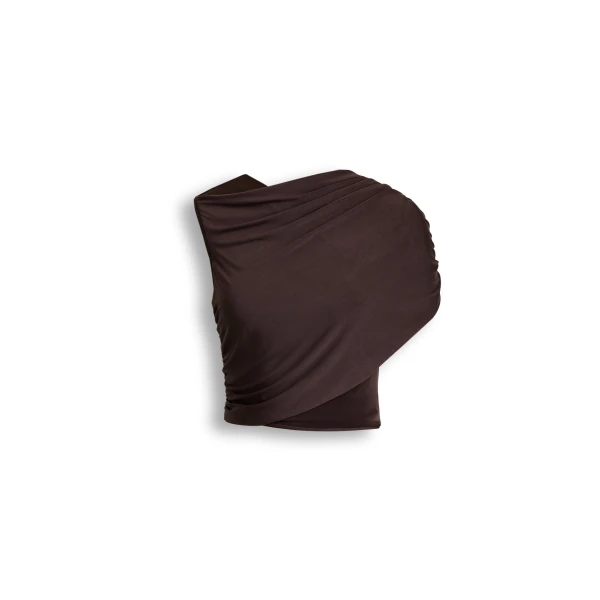 Knit Drape Top in Chocolate