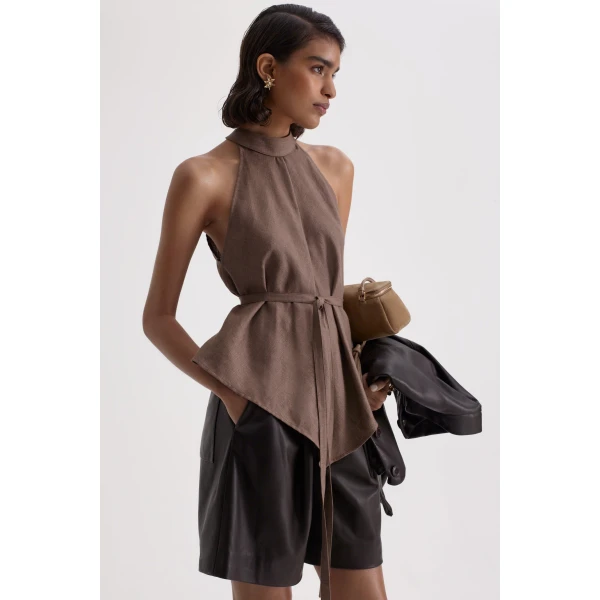 Linen Sleeveless Top