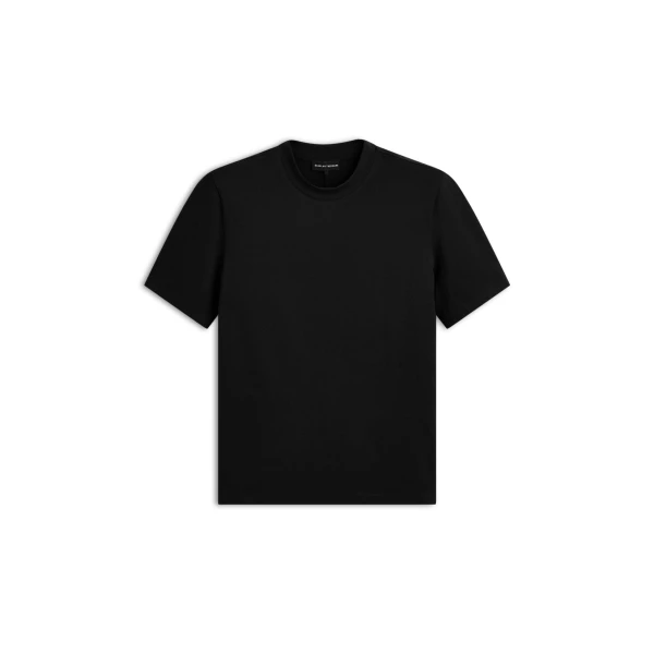 Mercerised Shoulder Pad Tee in Black