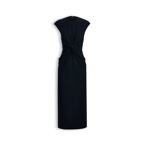 Milano Turban Pencil Dress in Navy