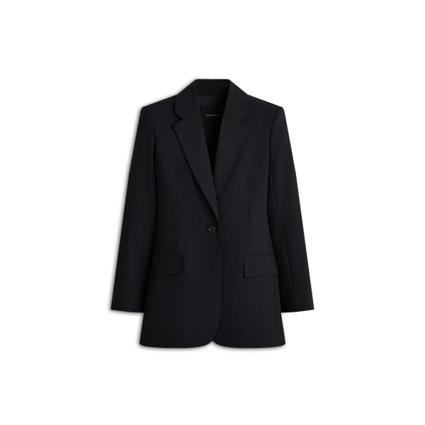 Soft Single Breasted Jacket in Black