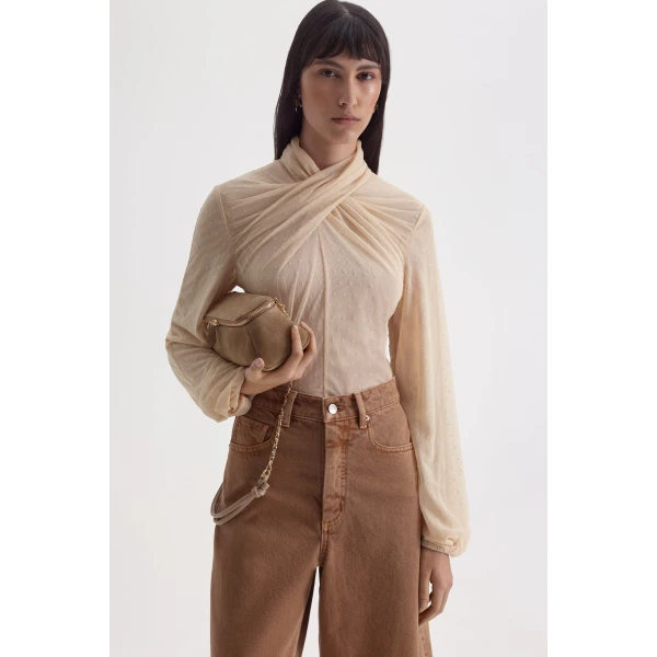 Velvet Spot Turban Top