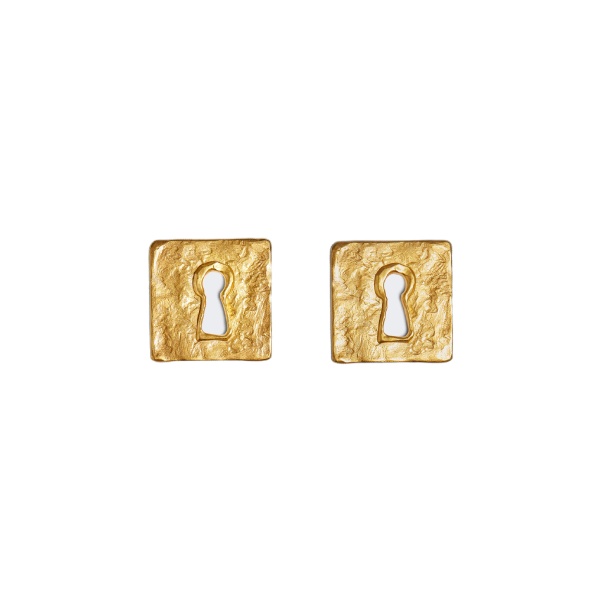 schiaparelli keyhole earrings