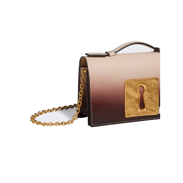 schiaparelli leather keyhole clutch