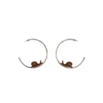 schiaparelli snail hoop earrings