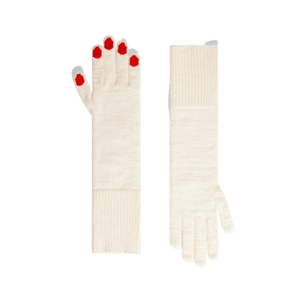 Trompe L'Oeil Gloves in Ecru