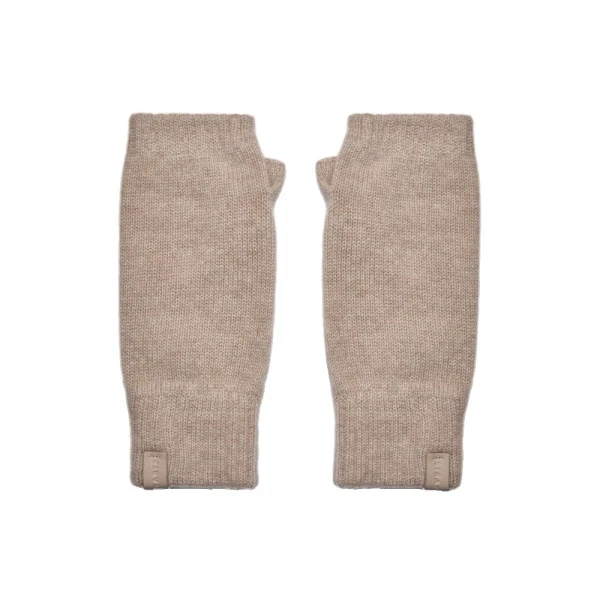 Westray Fingerless Cashmere Gloves in Oat