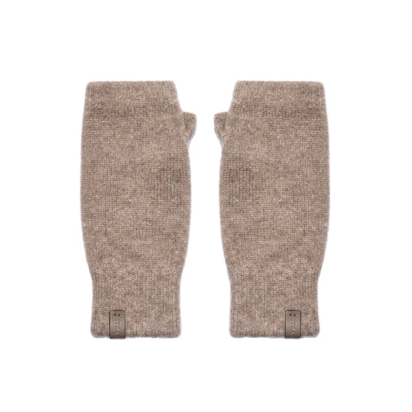 Westray Fingerless Cashmere Gloves in Pebble