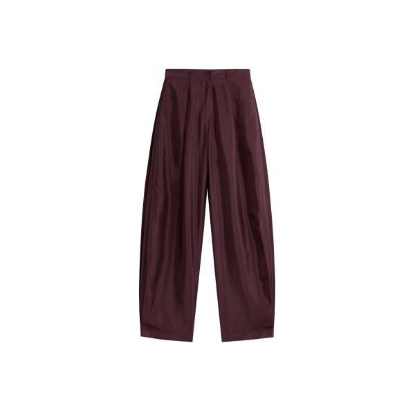 The Frankie Shop Aduna Satin Pleated Trousers