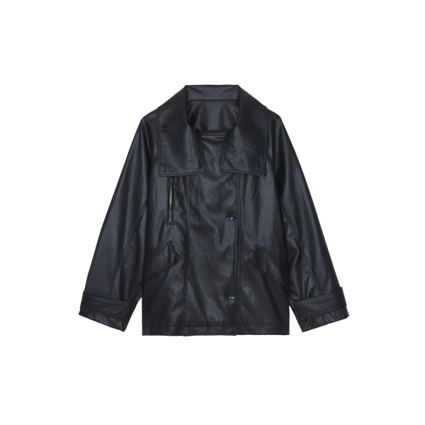 The Frankie Shop Amunta Faux Leather Trench Jacket