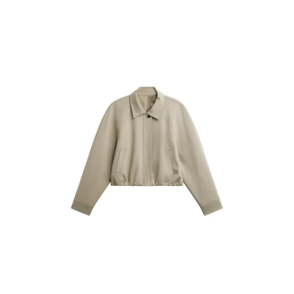 Ancona Curved Blouson in Beige
