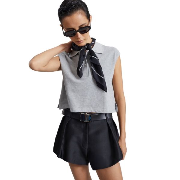 The Frankie Shop Arles Bubble Hem Shorts