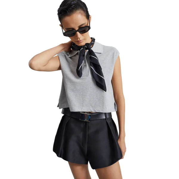 The Frankie Shop Arles Bubble Hem Shorts