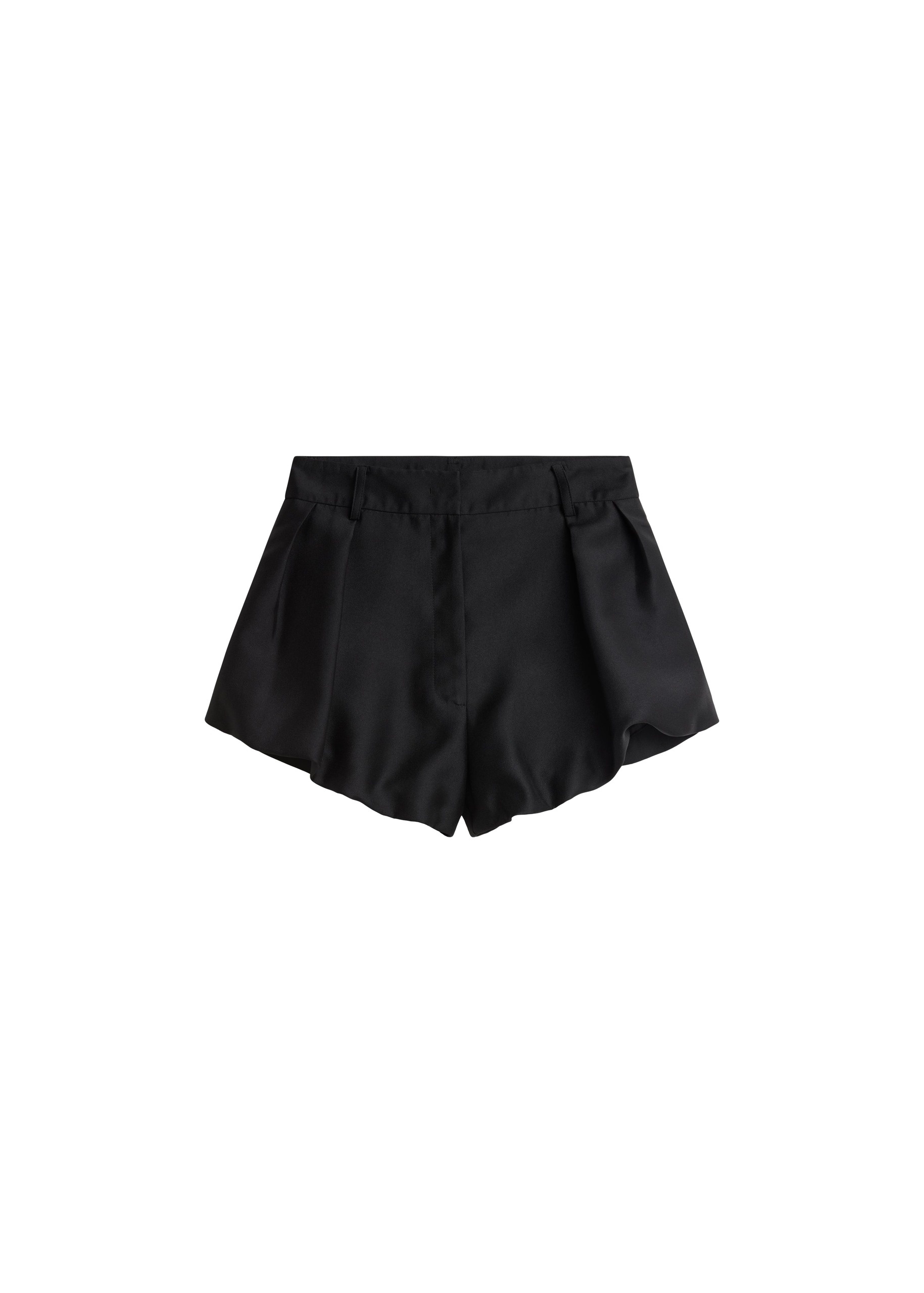Arles Bubble Hem Shorts in Black by The Frankie Shop – Shorts The Frankie Shop Arles Bubble Hem Shorts
