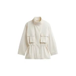 Bailly Padded Utility Jacket in Cream by The Frankie Shop – Jackets The Frankie Shop Bailly Padded Utility Jacket