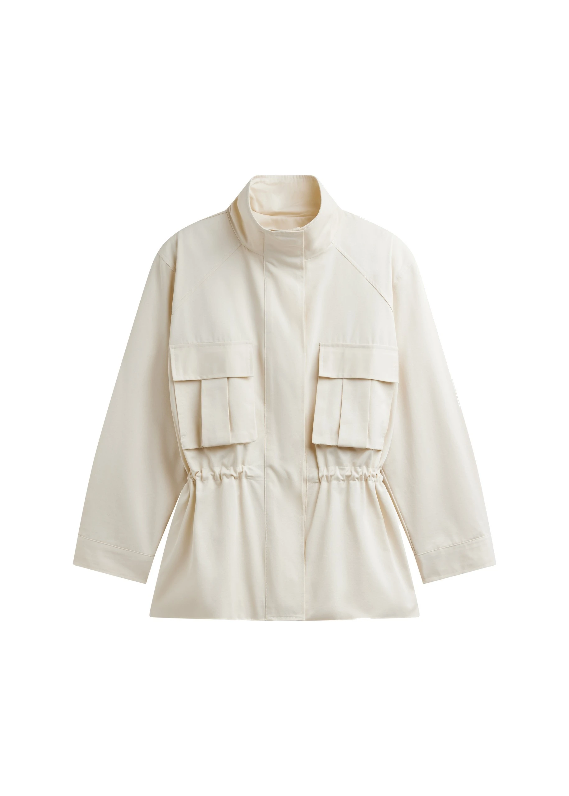 Bailly Padded Utility Jacket in Cream by The Frankie Shop – Jackets The Frankie Shop Bailly Padded Utility Jacket