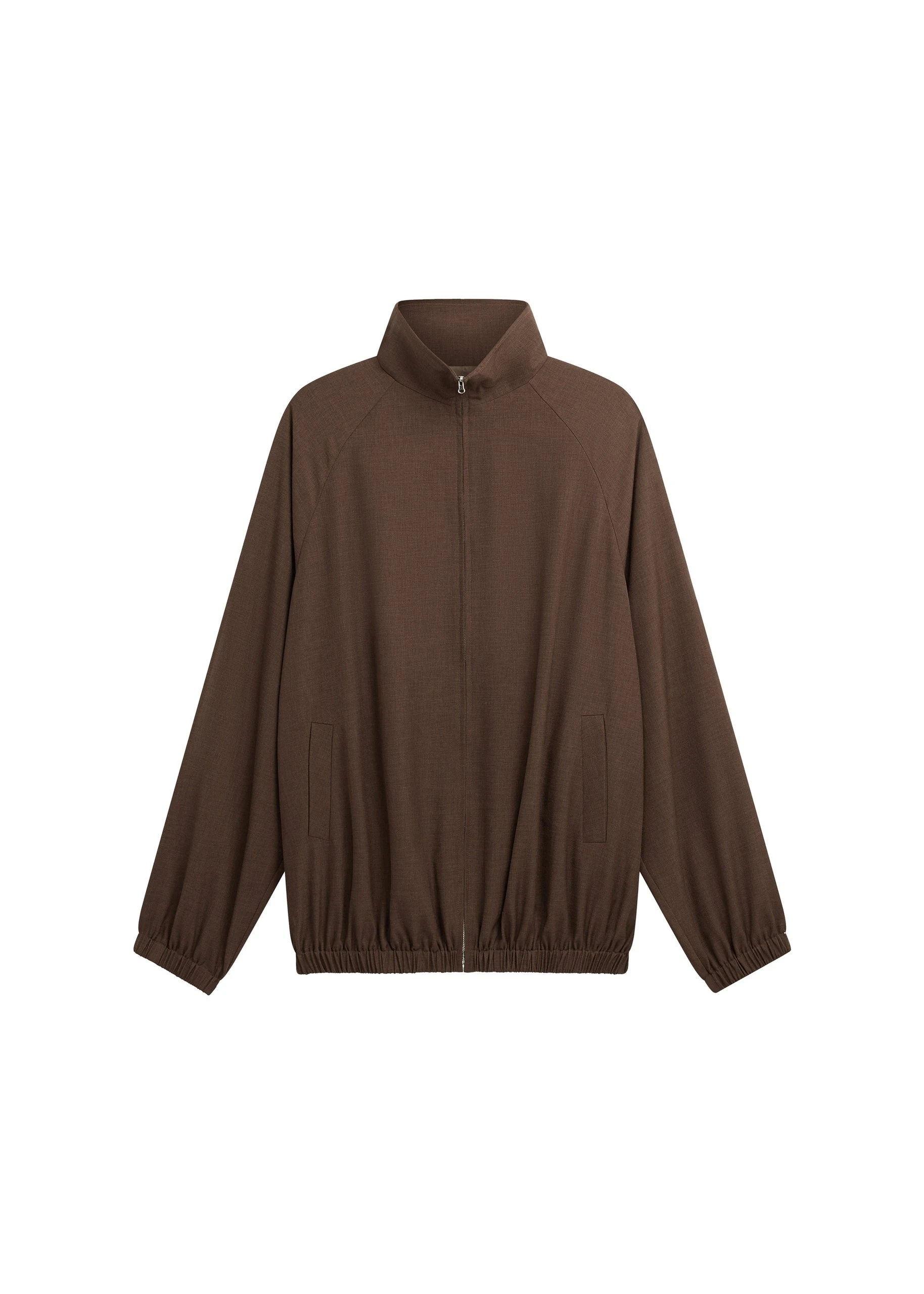 Baxter Track Jacket in Dark Brown by The Frankie Shop – Jackets The Frankie Shop Baxter Track Jacket