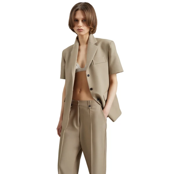 The Frankie Shop Belliva Short Sleeve Blazer