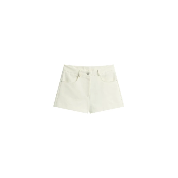 Belma Textured Mini Shorts in Cream