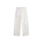 Bliss Barrel Leg Jeans in Ivory by The Frankie Shop – Pants The Frankie Shop Bliss Barrel Leg Jeans