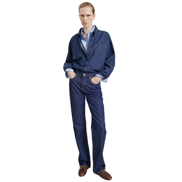 The Frankie Shop Deira Denim Shirt