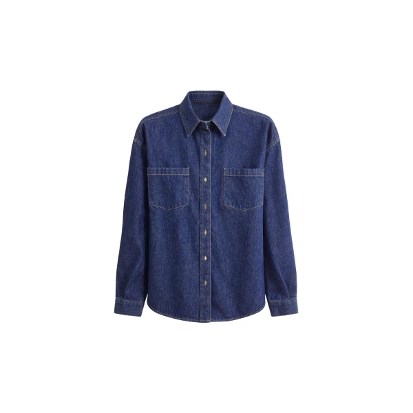 Deira Denim Shirt in Dark Wash