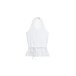 Denia Halter Tie Top in White by The Frankie Shop – Tops The Frankie Shop Denia Halter Tie Top