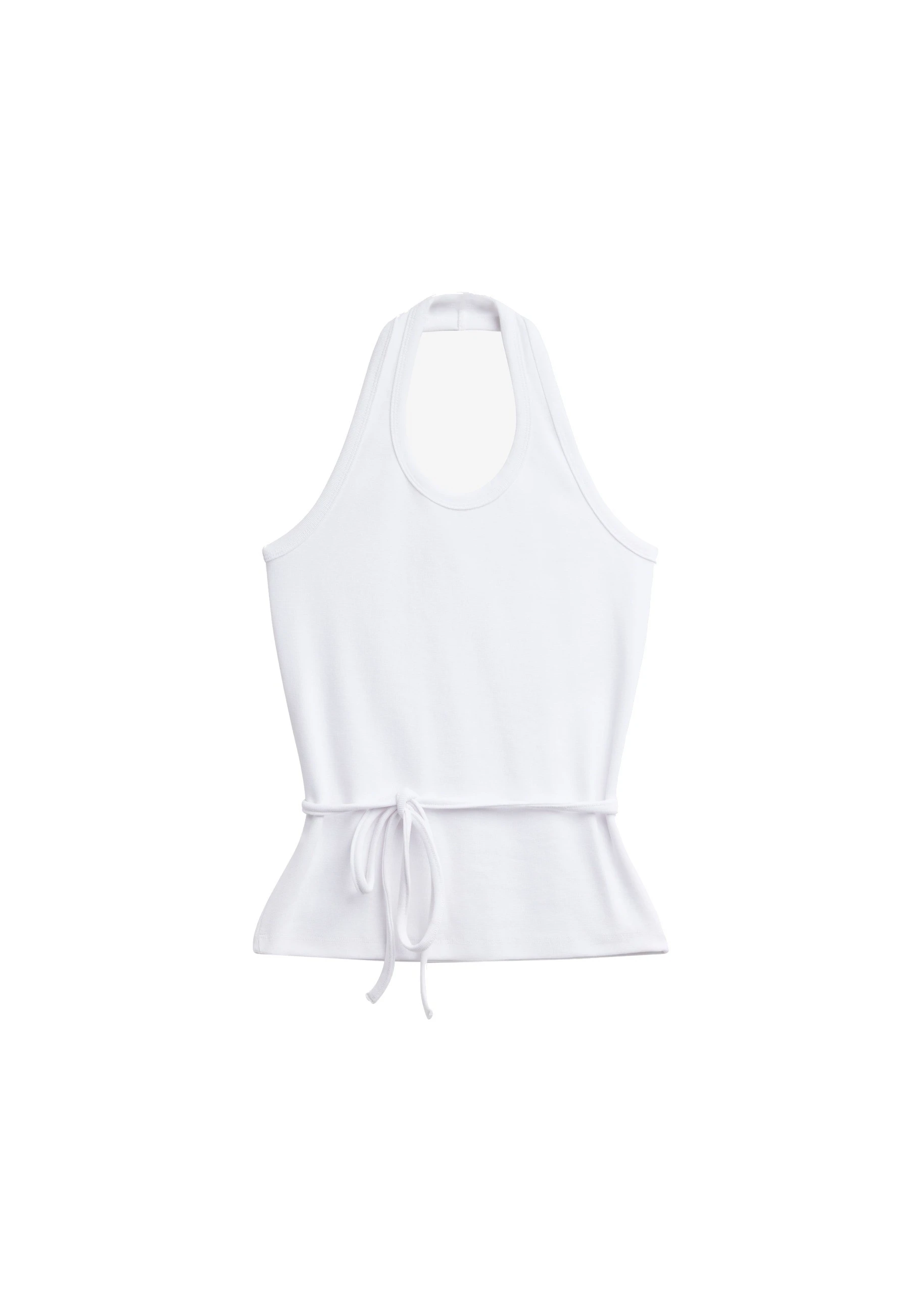 Denia Halter Tie Top in White by The Frankie Shop – Tops The Frankie Shop Denia Halter Tie Top