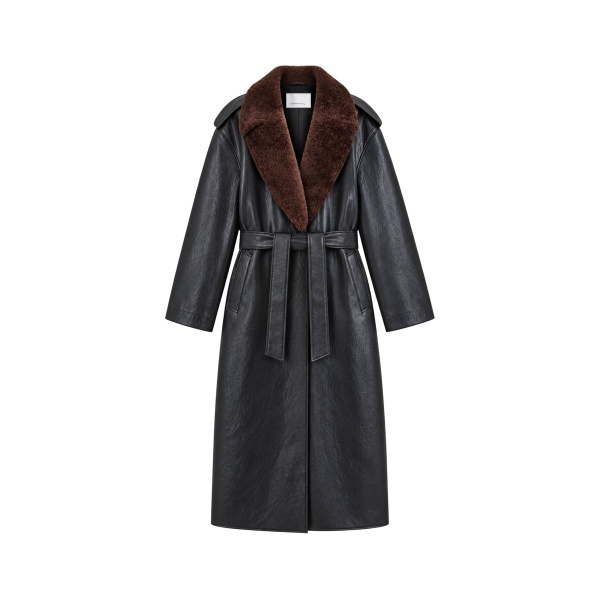 The Frankie Shop Edra Removable Collar Trench Coat