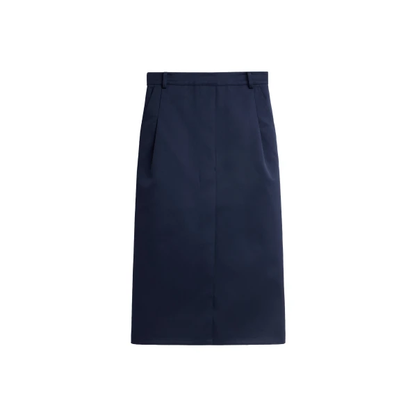 Elian Tailored Midi Skirt in Navy