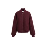 The Frankie Shop Elinor Boucle Oversized Bomber Jacket