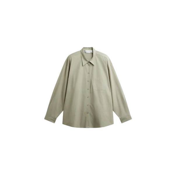 Eston Cotton Oversized Shirt in Sage