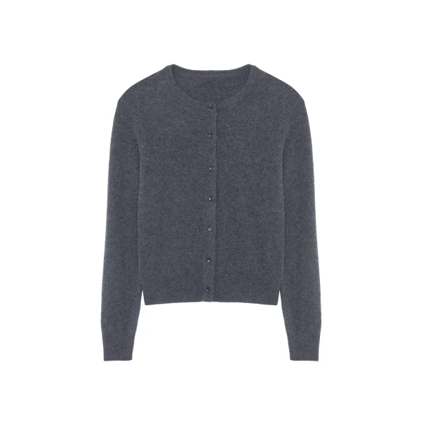 Francesca Cashmere Cardigan in Charcoal