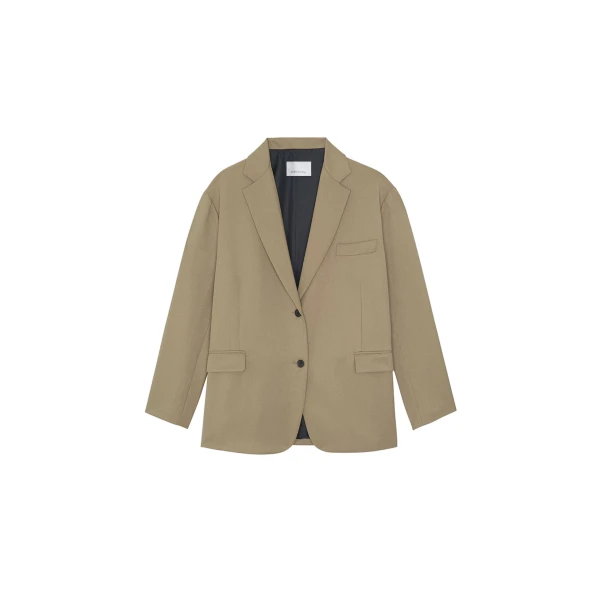 Frankie Oversized Boyfriend Blazer in Desert Taupe