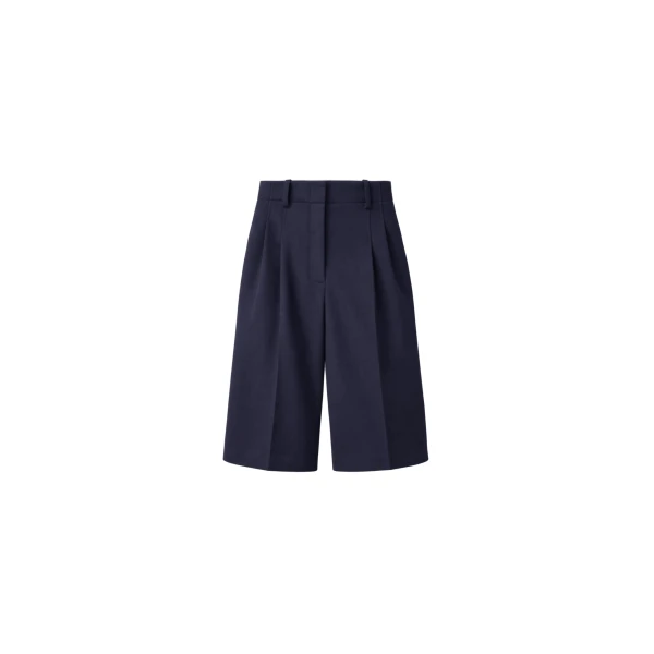 The Frankie Shop Gio Wool Pleated Bermuda Shorts