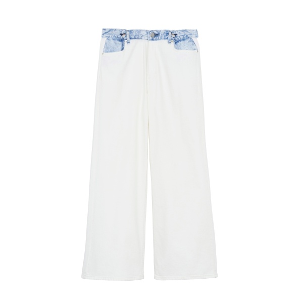 The Frankie Shop Hayla Contrast Denim Pants