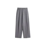 Helmond Pleated Trousers in Grey Multi Stripe by The Frankie Shop – Pants The Frankie Shop Helmond Pleated Trousers
