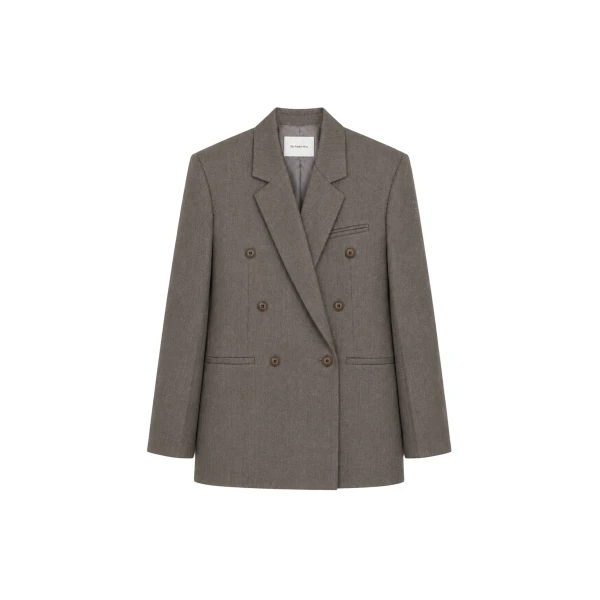 The Frankie Shop Jade Wool Double-Breasted Blazer