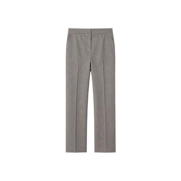 The Frankie Shop Jet Wool Slim Tailored Trousers