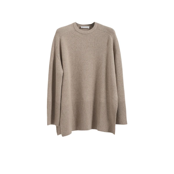Kairon Cashmere Crewneck Sweater in Beige